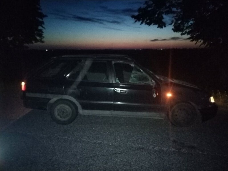 Автомобиль после столкновения с лосем