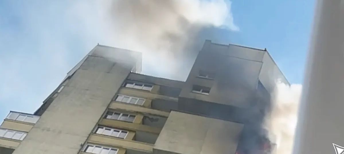 Пожар в многоквартирном доме в Бресте на Московской