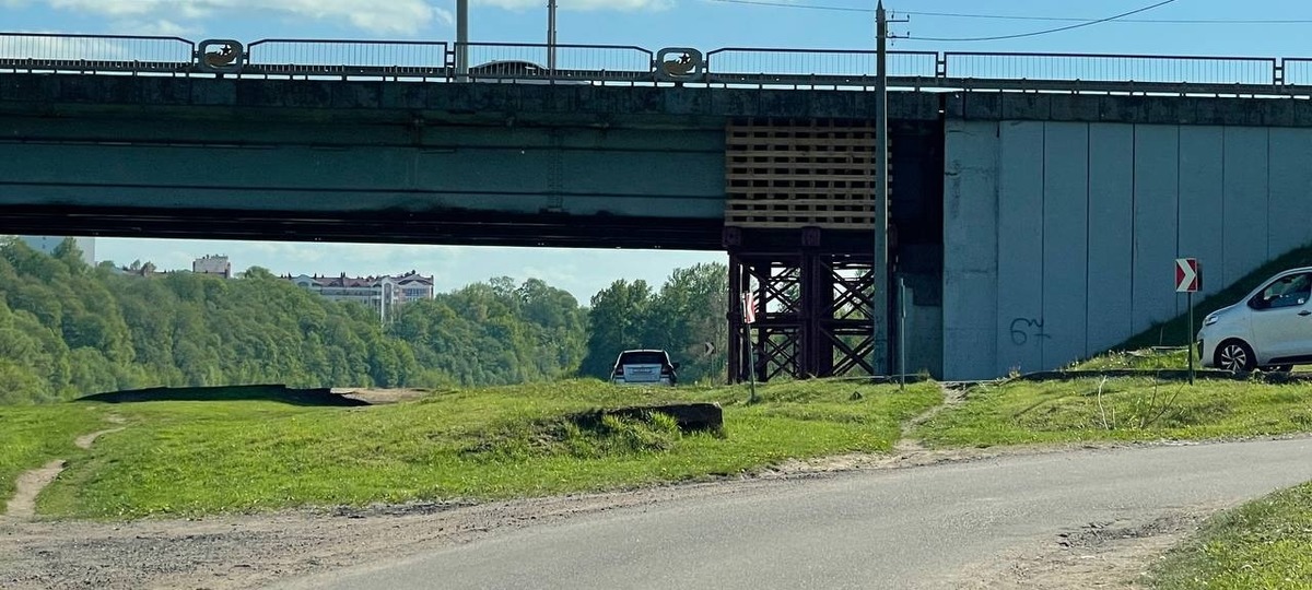 Подпорки моста Блохина в Витебске. Фото из соцсетей