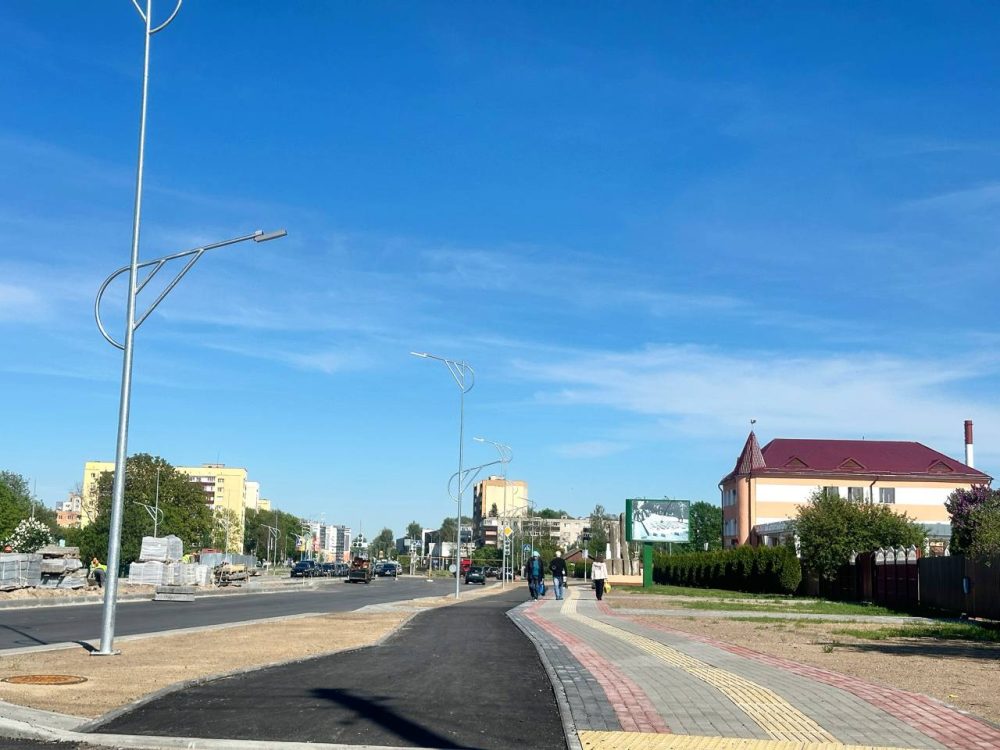 Улица Брестская в Пинске 13 мая 2026 года. Фото: «Стройтрест №2»