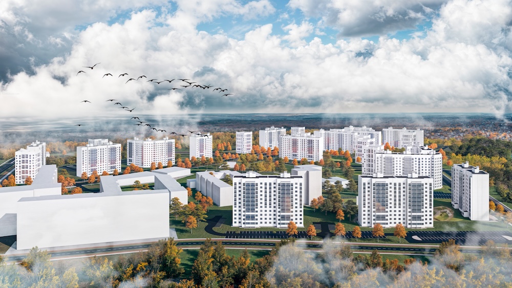 Проект застройки жилого микрорайона по ул. Красногвардейская в г. Бресте