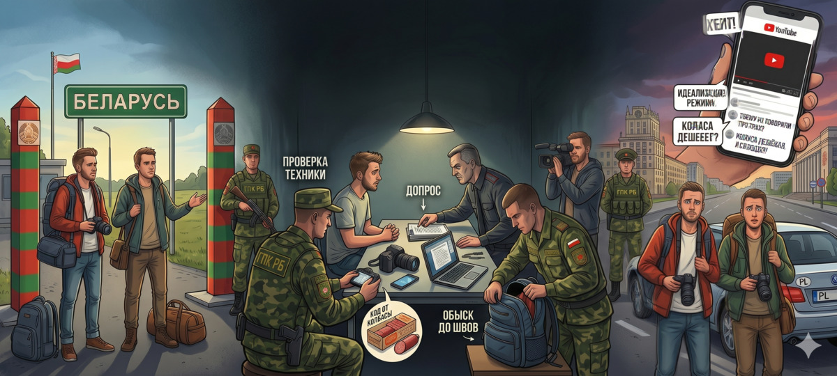 Как польские блогеры съездили в Беларусь. Иллюстрация сгенерирована в Google Nano Banana 2
