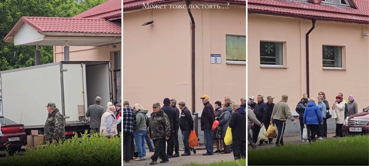 Очередь за яйцами в Витебске. Коллаж BGmedia