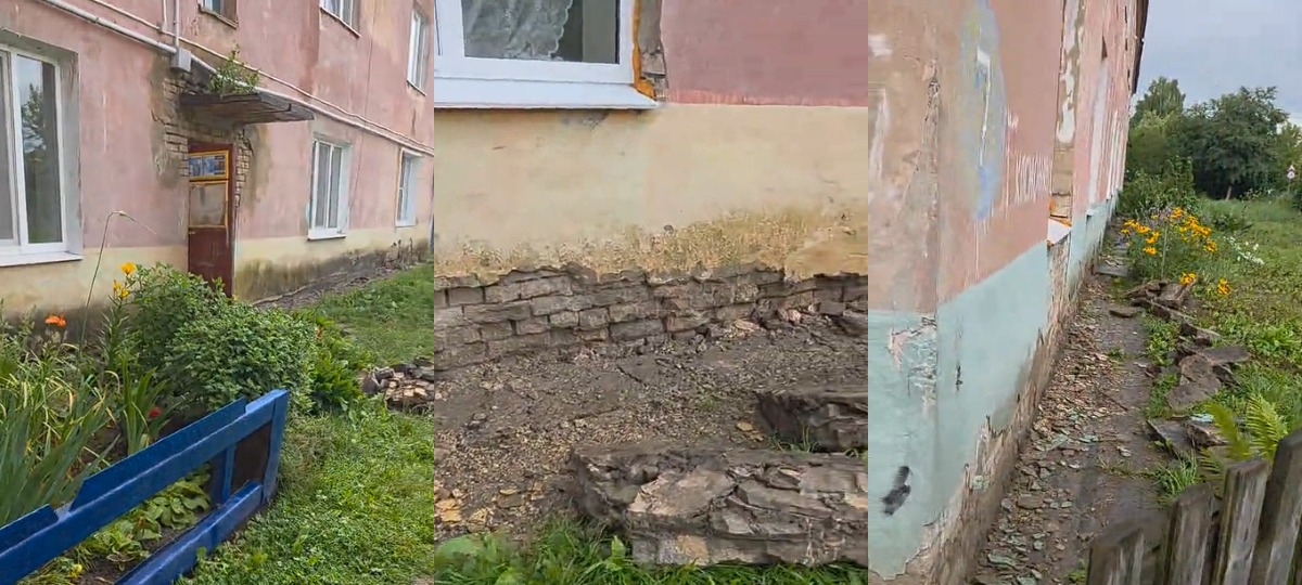 разбитый подъезд жилого дома